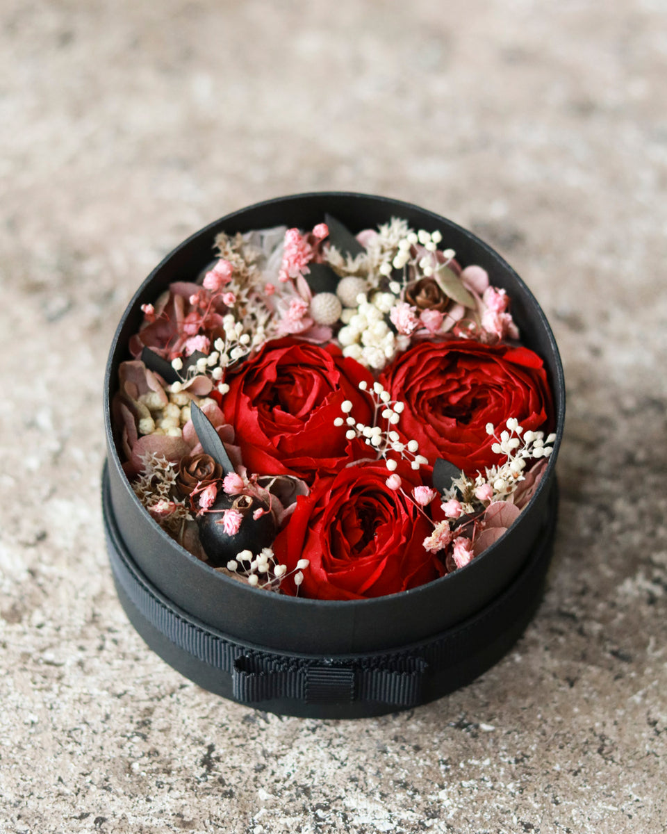 フラワーボックス・ミニ／プリザーブドフラワー – 花と木の実cocochiya
