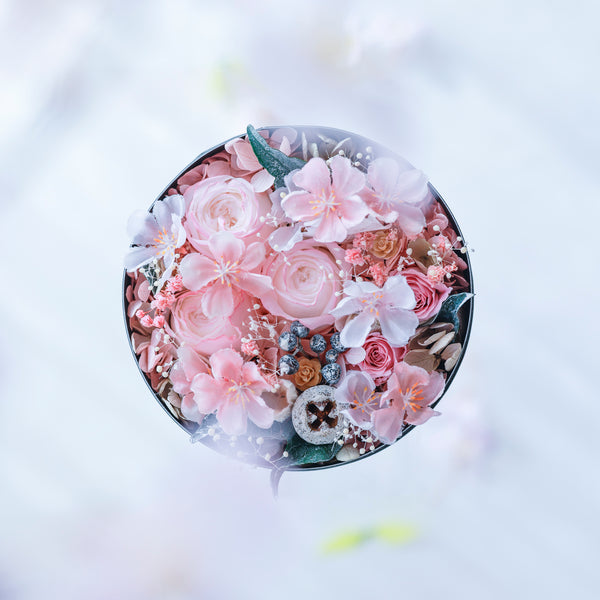 【数量限定】春限定＊桜フラワーボックス・想いを伝えるオールドローズ