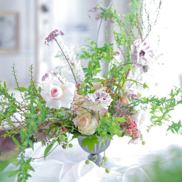 心癒される季節の生花【ガーデンセンターピースアレンジ&フォトレッスン】ミラーレス一眼レフカメラ/対面マンツーマンレッスン