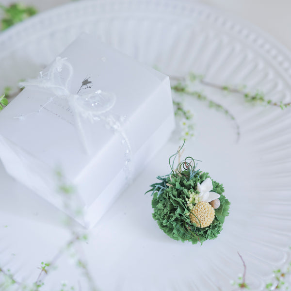 カーネーションのコサージュ・プリザーブドフラワー/ボックス入り