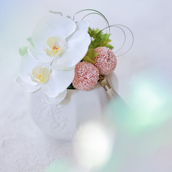 お供え花/仏花・胡蝶蘭アレンジ/プリザーブドフラワー 菊