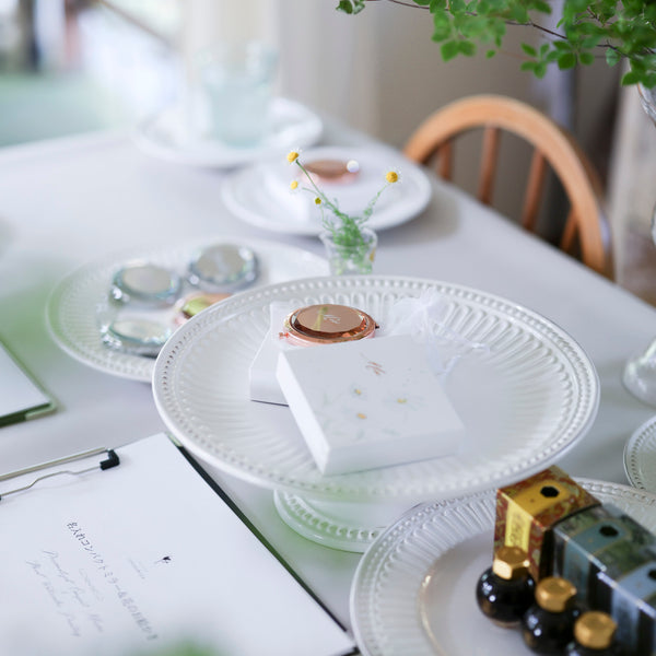 名入れコンパクトミラー＆名入れ貼り箱&水彩インクお絵かき/カリグラフィー体験・ワークショップ【限定不定期開催】