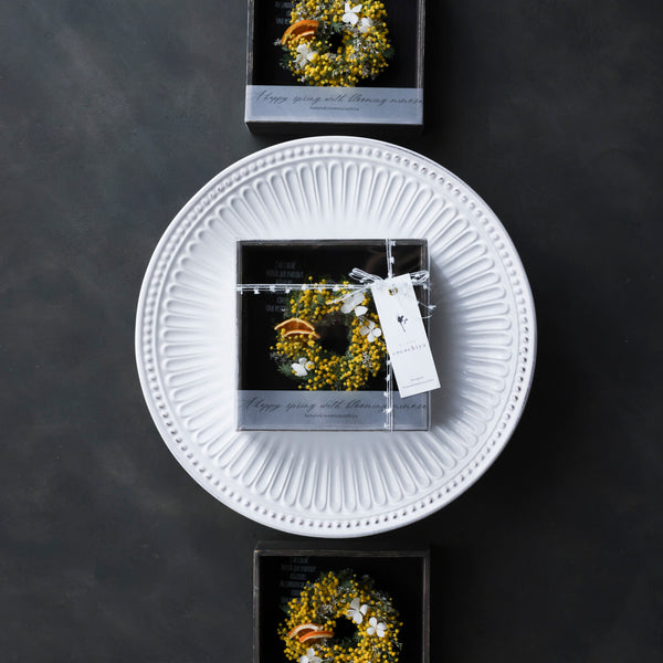 【数量限定】人気！ミモザリース・ナチュラルウッドボックス