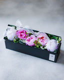 【お早め発送品】【現品限り】華やぐピオニーのフラワーボックス｜誕生日・母の日・お祝ギフト