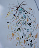 Merry Christmasスワッグお絵かき/モダンカリグラフィー体験・プライベートマンツーマンレッスン