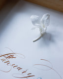 【おしゃれに♪花とカリグラフィーを楽しむ♪月カレンダー作り】月1レッスン×6回コース/モダンカリグラフィー,フローリッシュ