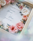 ナチュラルフラワーリース・天然木フォトフレーム/２０×２０