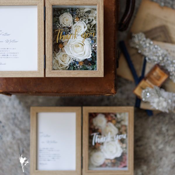 フラワーフォトフレーム 二つ折りS | ローズ