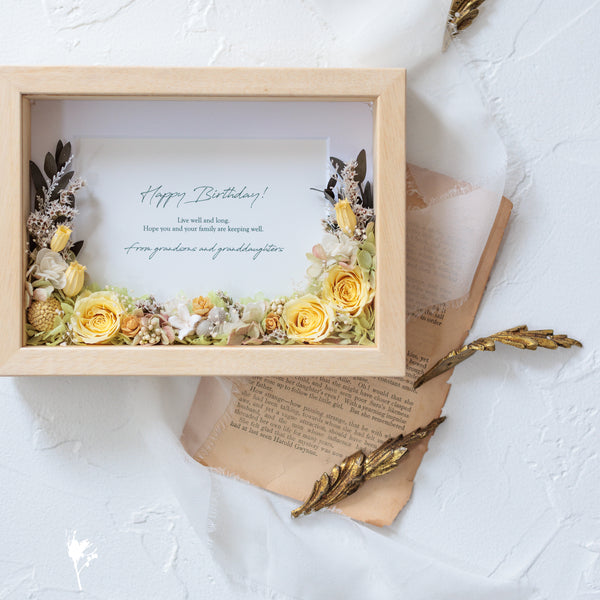 天然木フラワーフォトフレームL判・garden