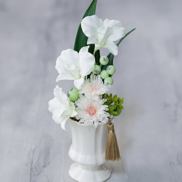 仏花・デンファレ アレンジ/プリザーブドフラワー 小菊