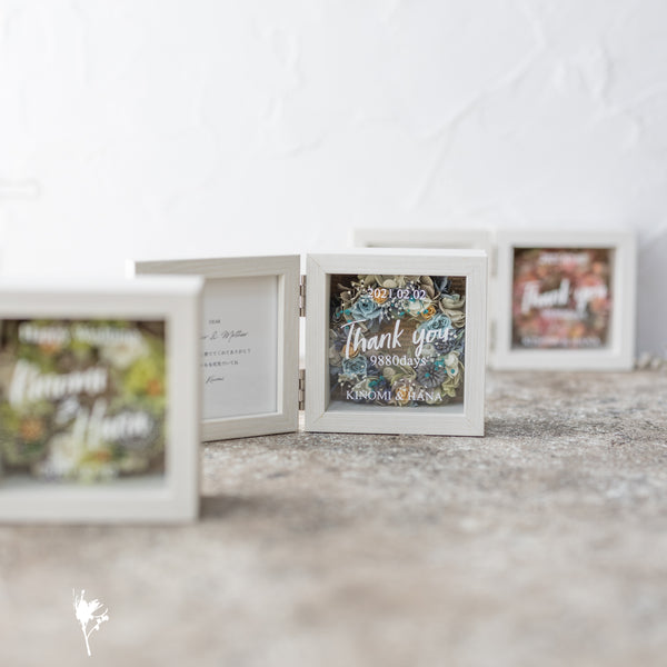 プチフラワーフォトフレーム・キュート・リース /ギフトボックス白入