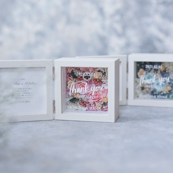 プチフラワーフォトフレーム・ローズ /ギフトボックス白入