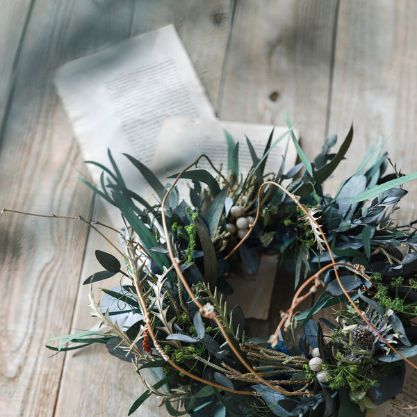 爽やかなユーカリのグリーンリース・ 25㎝ BOX入り