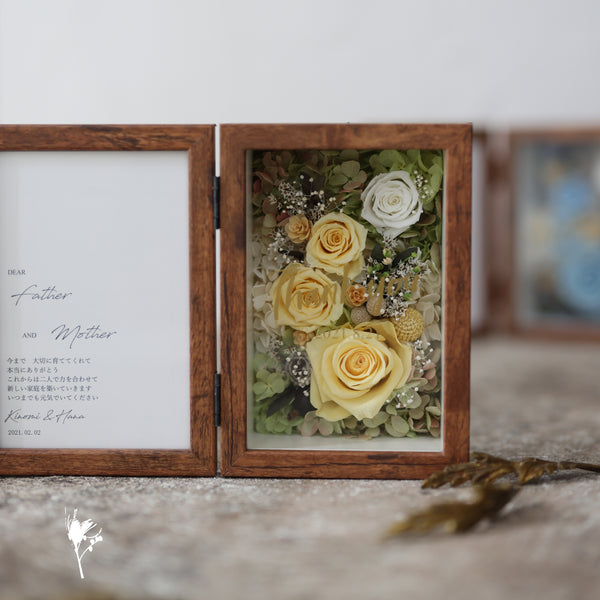 フラワーフォトフレーム 二つ折りM | ローズ